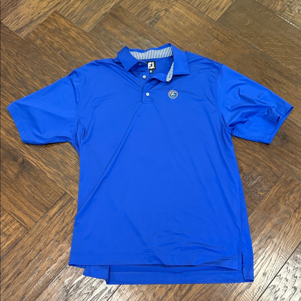 FootJoy Coral Creek Club Bright Blue Men's Golf Polo with Logo